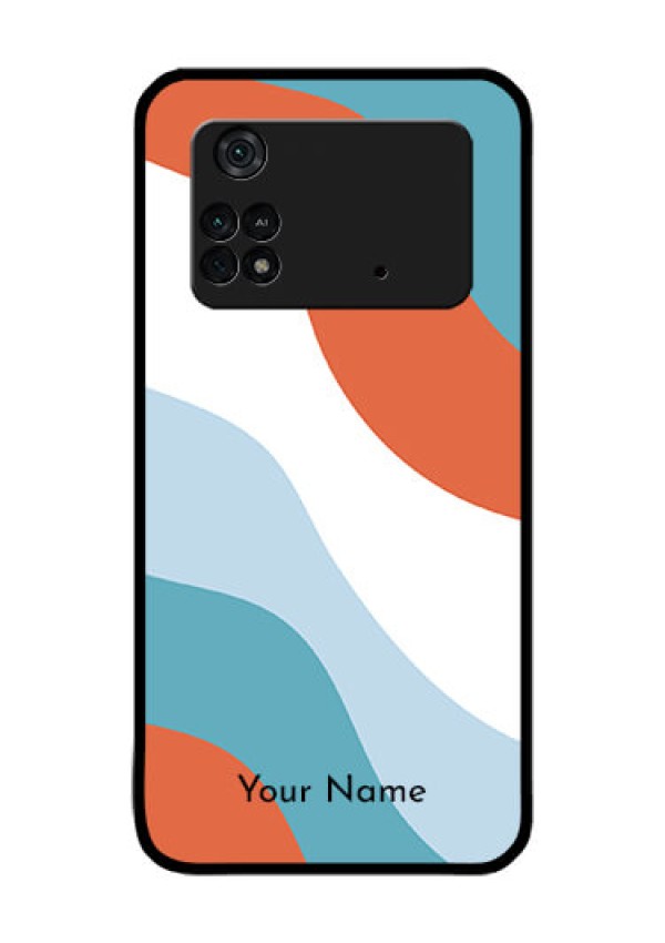 Poco M4 Pro 4G Custom Glass Mobile Case - coloured Waves Design
