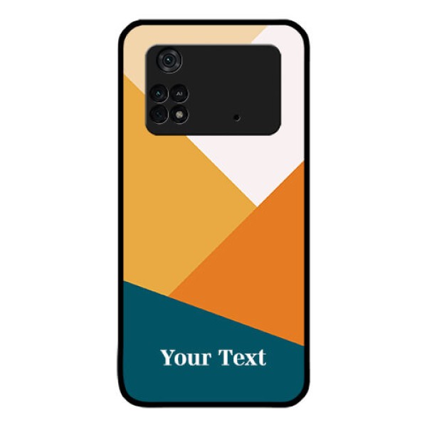 Poco M4 Pro 4G Personalized Glass Phone Case - Stacked Multi-colour Design Poco M4 Pro 4G Personalized Glass Phone Case - Stacked Multi-colour Design