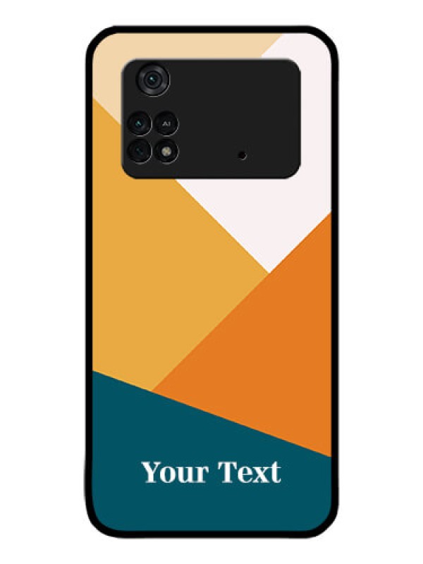 Custom Poco M4 Pro 4G Personalized Glass Phone Case - Stacked Multi-colour Design