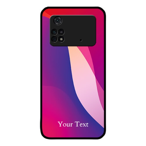 Poco M4 Pro 4G Personalized Glass Phone Case - Digital abstract Overlap Design Poco M4 Pro 4G Personalized Glass Phone Case - Digital abstract Overlap Design