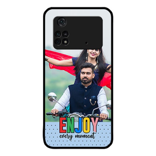 Poco M4 Pro 4G Photo Printing on Glass Case - Enjoy Every Moment Design Poco M4 Pro 4G Photo Printing on Glass Case - Enjoy Every Moment Design