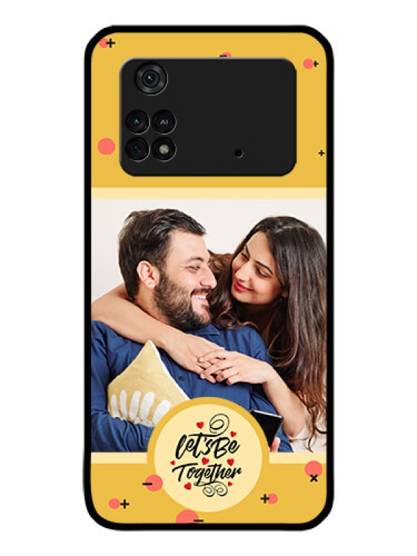 Custom Poco M4 Pro 4G Photo Printing on Glass Case - Lets be Together Design