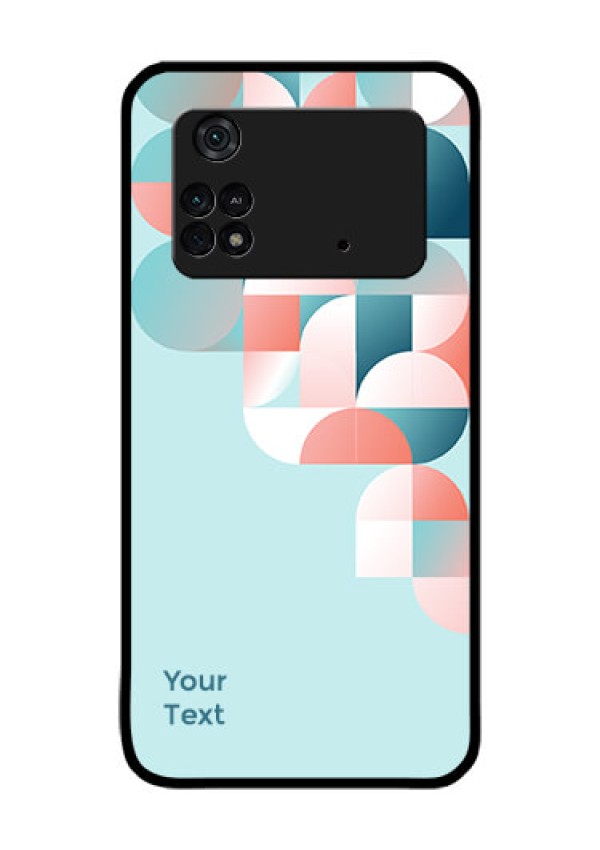 Poco M4 Pro 4G Custom Glass Phone Case - Stylish Semi-circle Pattern Design