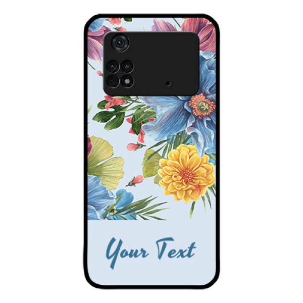 Poco M4 Pro 4G Custom Glass Mobile Case - Stunning Watercolored Flowers Painting Design Poco M4 Pro 4G Custom Glass Mobile Case - Stunning Watercolored Flowers Painting Design