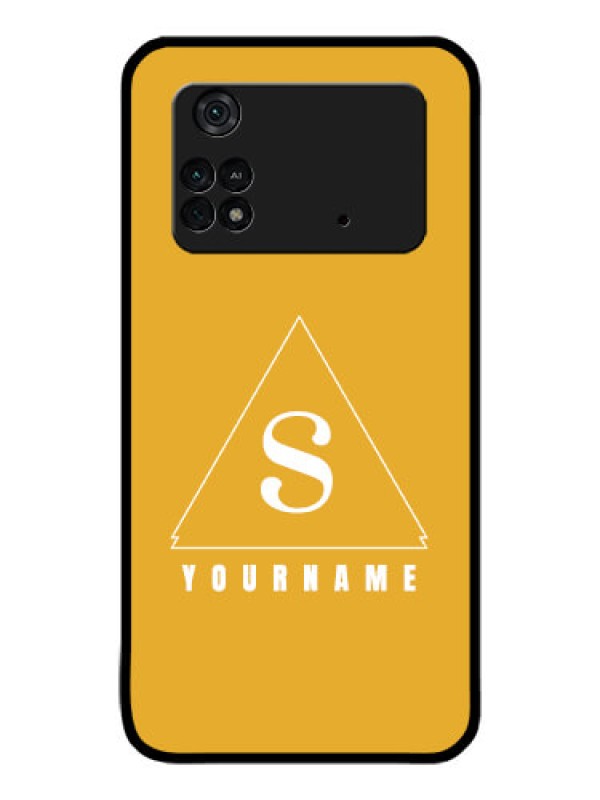 Custom Poco M4 Pro 4G Personalized Glass Phone Case - simple triangle Design