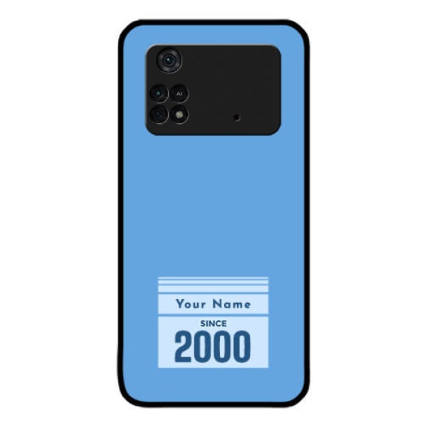 Poco M4 Pro 4G Custom Glass Mobile Case - Custom Year of birth Design Poco M4 Pro 4G Custom Glass Mobile Case - Custom Year of birth Design