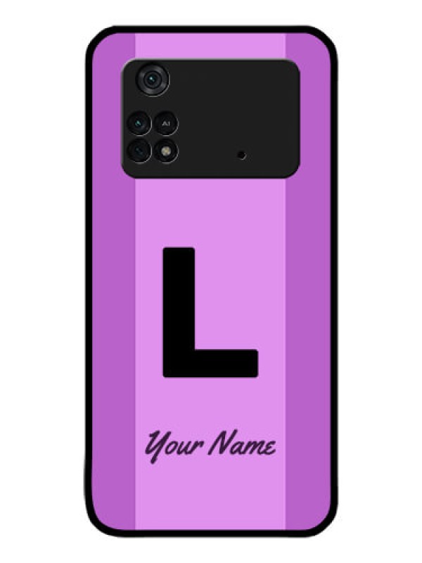 Custom Poco M4 Pro 4G Custom Glass Phone Case - Tricolor custom text Design