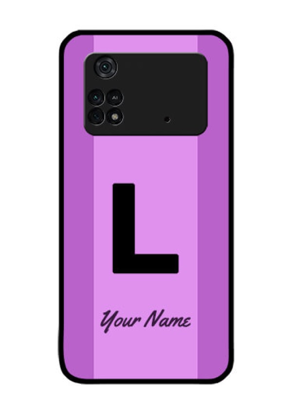 Poco M4 Pro 4G Custom Glass Phone Case - Tricolor custom text Design