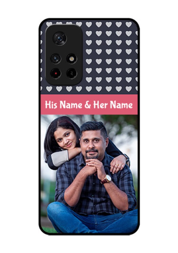 Poco M4 Pro 5G Custom Glass Mobile Case - Love Symbols Design