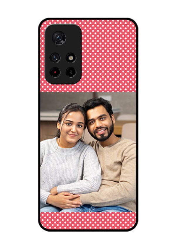 Poco M4 Pro 5G Custom Glass Phone Case - White Dotted Design