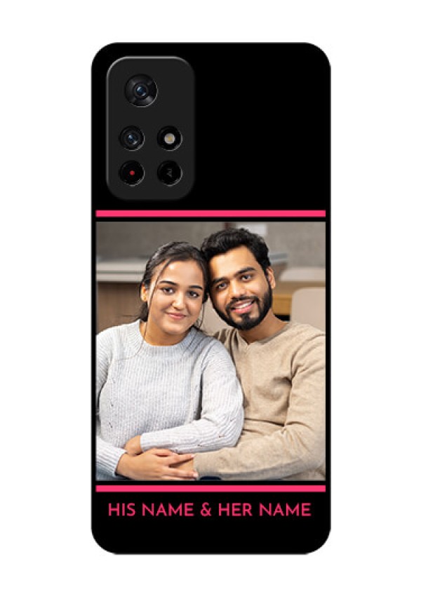 Poco M4 Pro 5G Custom Glass Mobile Case - with Add Text Design