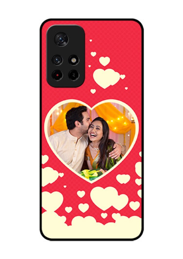 Poco M4 Pro 5G Custom Glass Mobile Case - Love Symbols Phone Cover Design