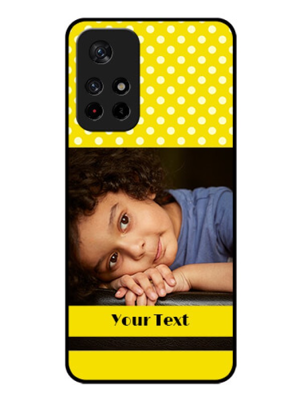 Custom Poco M4 Pro 5G Custom Glass Phone Case - Bright Yellow Case Design
