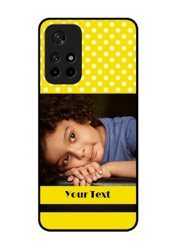 Poco M4 Pro 5G Custom Glass Phone Case - Bright Yellow Case Design