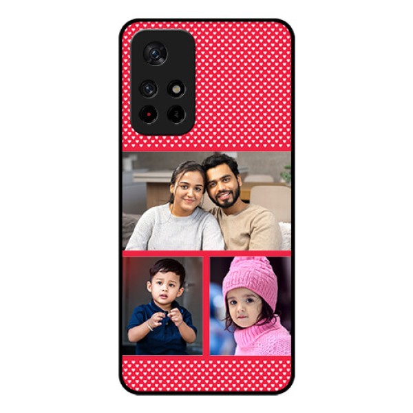 Poco M4 Pro 5G Personalized Glass Phone Case - Bulk Pic Upload Design