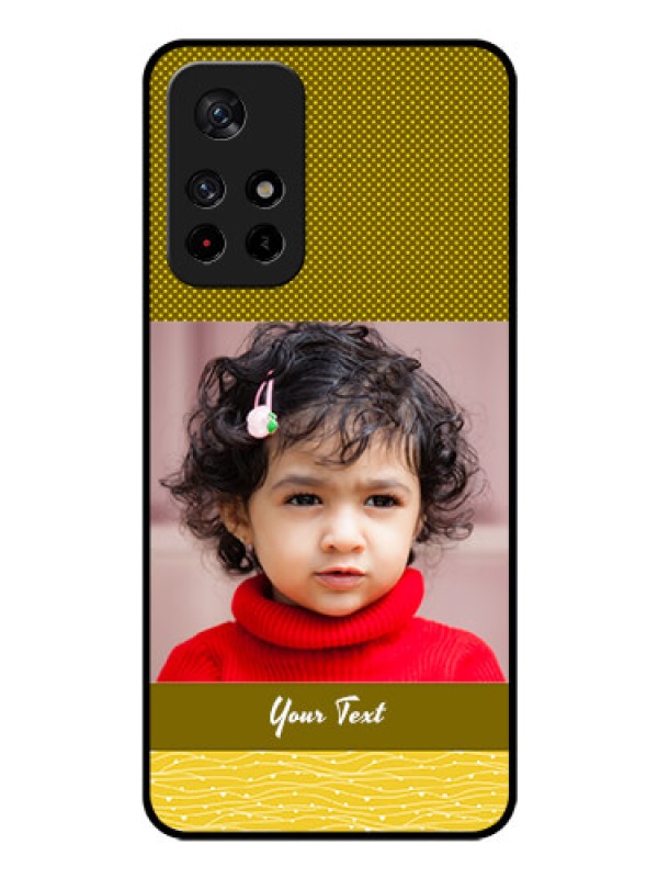 Custom Poco M4 Pro 5G Custom Glass Phone Case - Simple Green Color Design