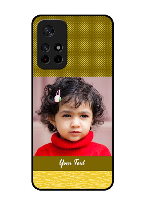 Poco M4 Pro 5G Custom Glass Phone Case - Simple Green Color Design