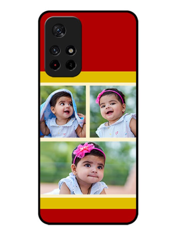 Custom Poco M4 Pro 5G Custom Glass Mobile Case - Multiple Pic Upload Design