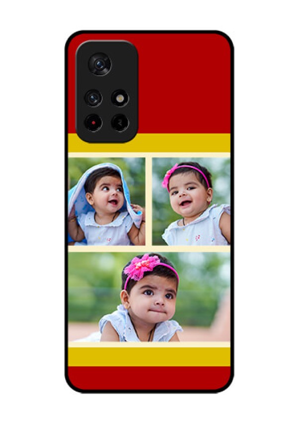 Poco M4 Pro 5G Custom Glass Mobile Case - Multiple Pic Upload Design