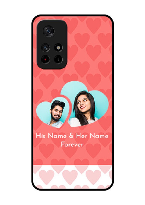 Poco M4 Pro 5G Personalized Glass Phone Case - Couple Pic Upload Design