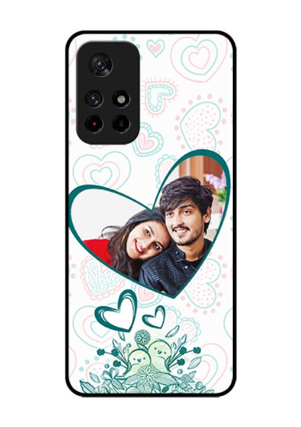 Poco M4 Pro 5G Photo Printing on Glass Case - Premium Couple Design