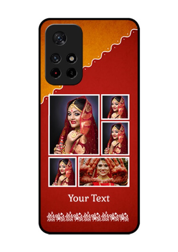 Poco M4 Pro 5G Personalized Glass Phone Case - Wedding Pic Upload Design