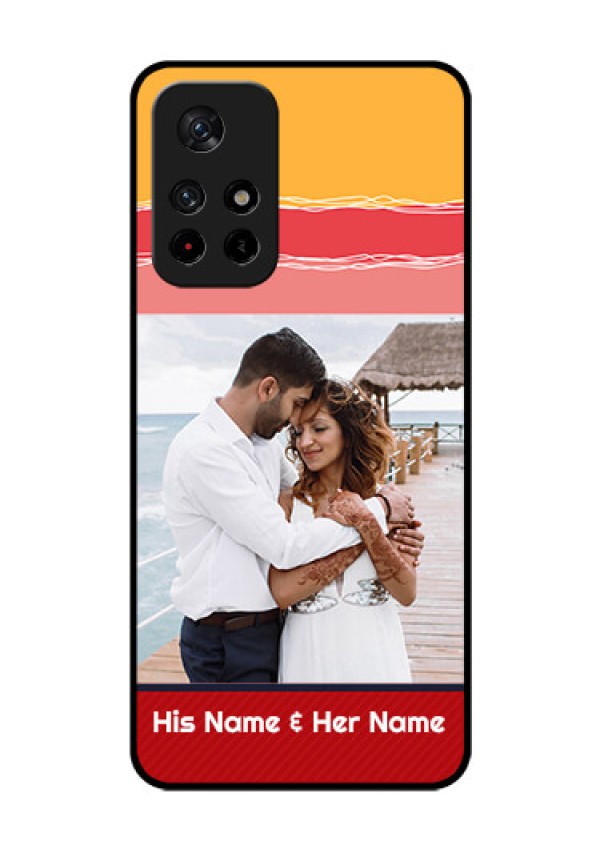 Poco M4 Pro 5G Custom Glass Mobile Case - Colorful Case Design