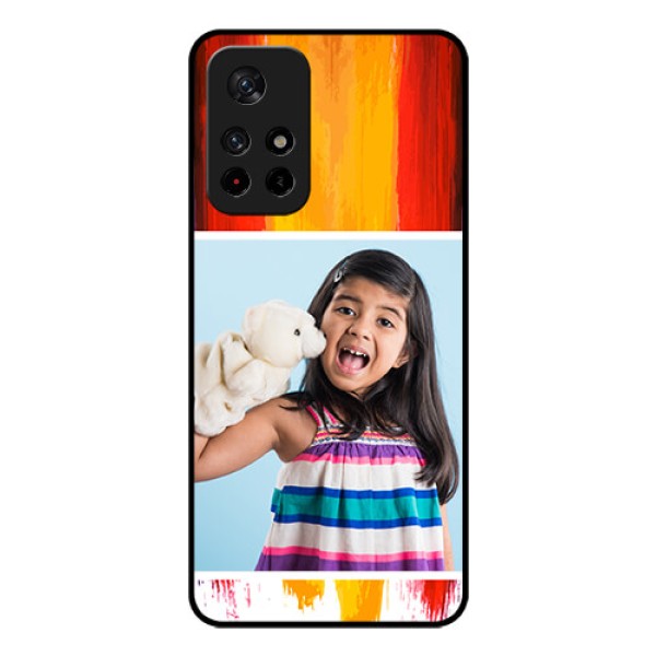 Poco M4 Pro 5G Personalized Glass Phone Case - Multi Color Design