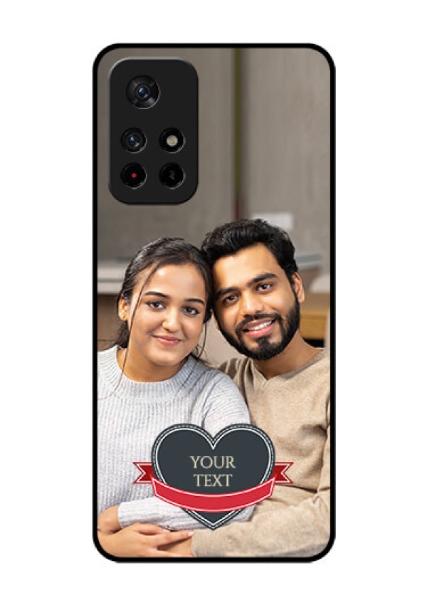 Poco M4 Pro 5G Custom Glass Phone Case - Just Married Couple Design