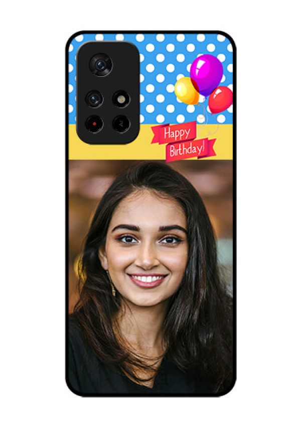 Poco M4 Pro 5G Custom Glass Mobile Case - Happy Birthday Design