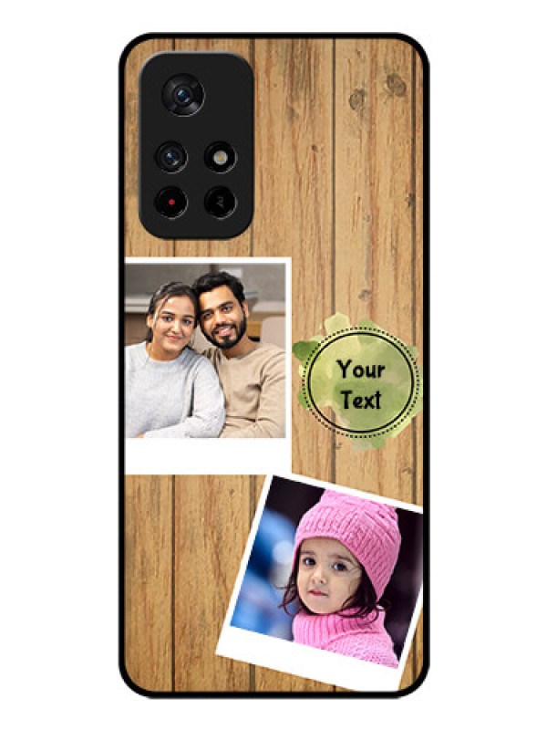 Custom Poco M4 Pro 5G Custom Glass Phone Case - Wooden Texture Design