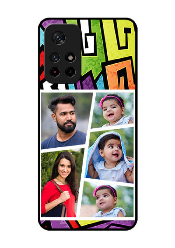 Poco M4 Pro 5G Custom Glass Phone Case - Graffiti pattern Design