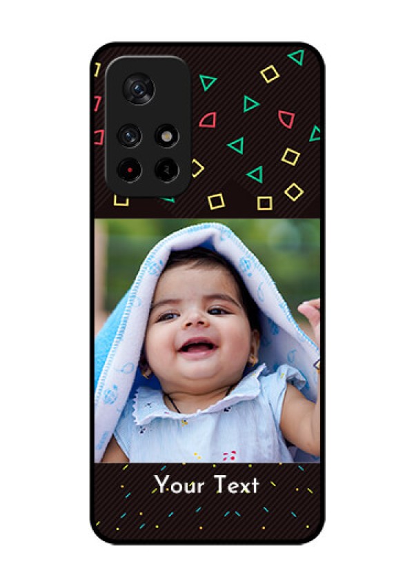Poco M4 Pro 5G Custom Glass Phone Case - with confetti birthday design