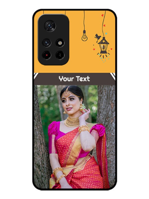 Custom Poco M4 Pro 5G Custom Glass Mobile Case - with Family Picture and Icons