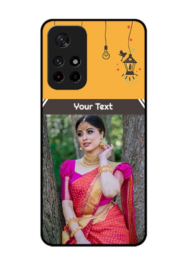 Poco M4 Pro 5G Custom Glass Mobile Case - with Family Picture and Icons