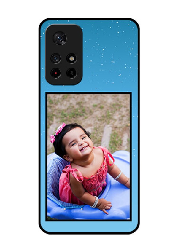 Poco M4 Pro 5G Custom Glass Mobile Case - Wave Pattern Colorful Design