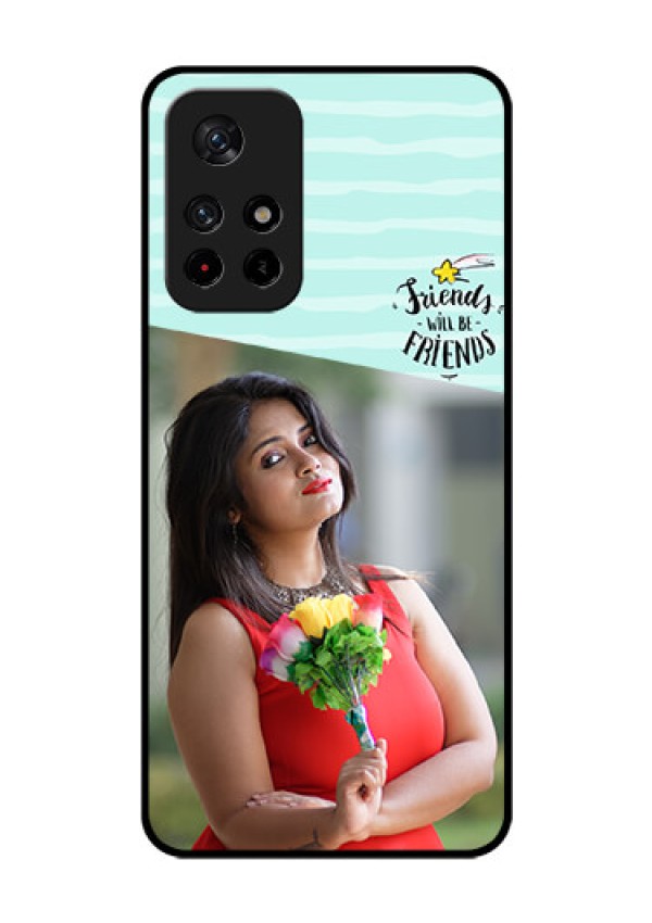 Poco M4 Pro 5G Custom Glass Phone Case - Friends Picture Icon Design