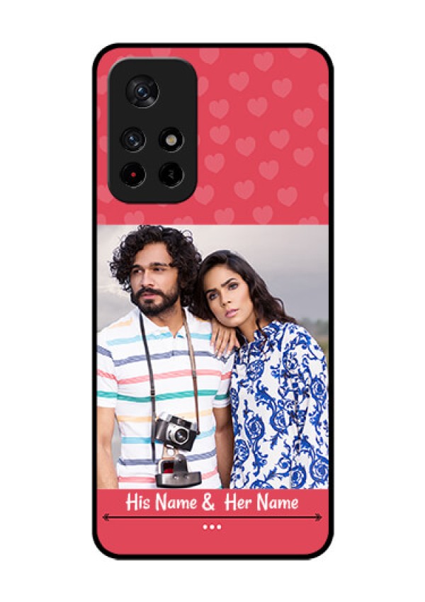 Poco M4 Pro 5G Photo Printing on Glass Case - Simple Love Design