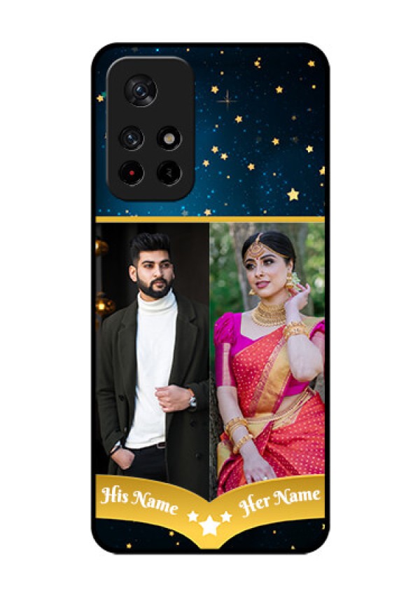 Poco M4 Pro 5G Custom Glass Phone Case - Galaxy Stars Backdrop Design