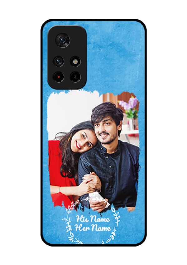 Poco M4 Pro 5G Custom Glass Phone Case - Blue Color Vintage Design