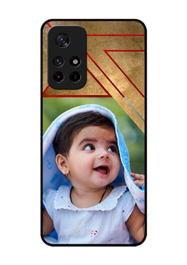 Poco M4 Pro 5G Personalized Glass Phone Case - Gradient Abstract Texture Design