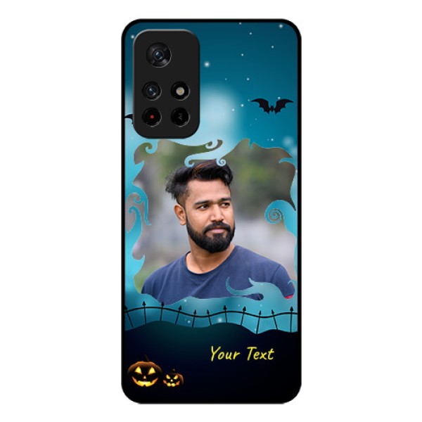 Poco M4 Pro 5G Custom Glass Phone Case - Halloween frame design