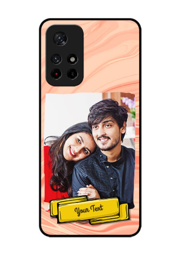 Poco M4 Pro 5G Personalized Glass Phone Case - Marble Texture Design