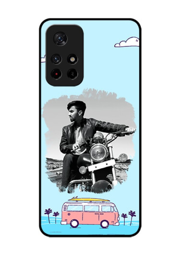Poco M4 Pro 5G Photo Printing on Glass Case - Travel & Adventure Design