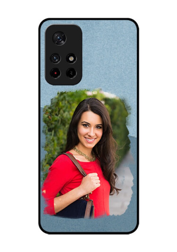 Poco M4 Pro 5G Custom Glass Mobile Case - Grunge Line Art Design