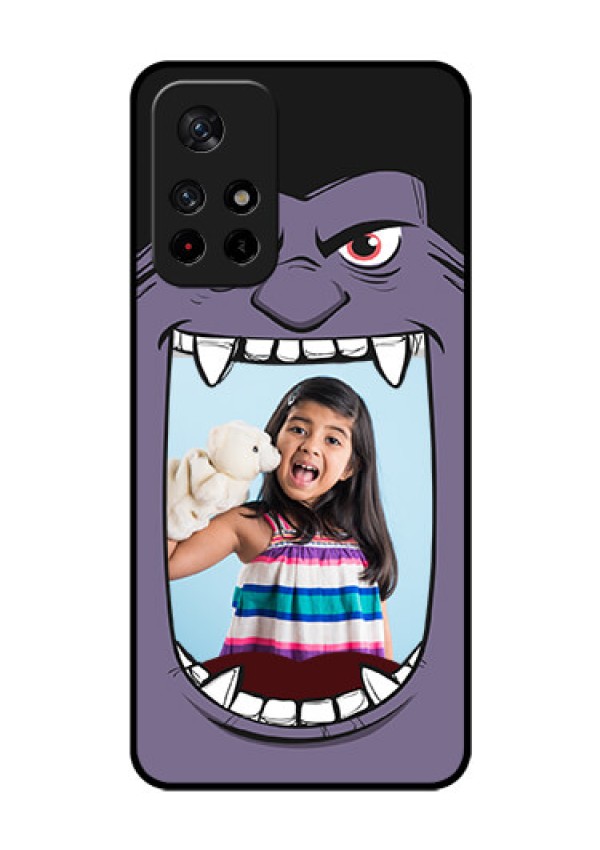 Poco M4 Pro 5G Custom Glass Phone Case - Angry Monster Design