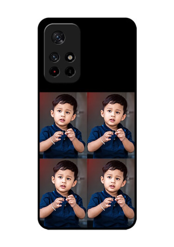 Poco M4 Pro 5G 4 Image Holder on Glass Mobile Cover