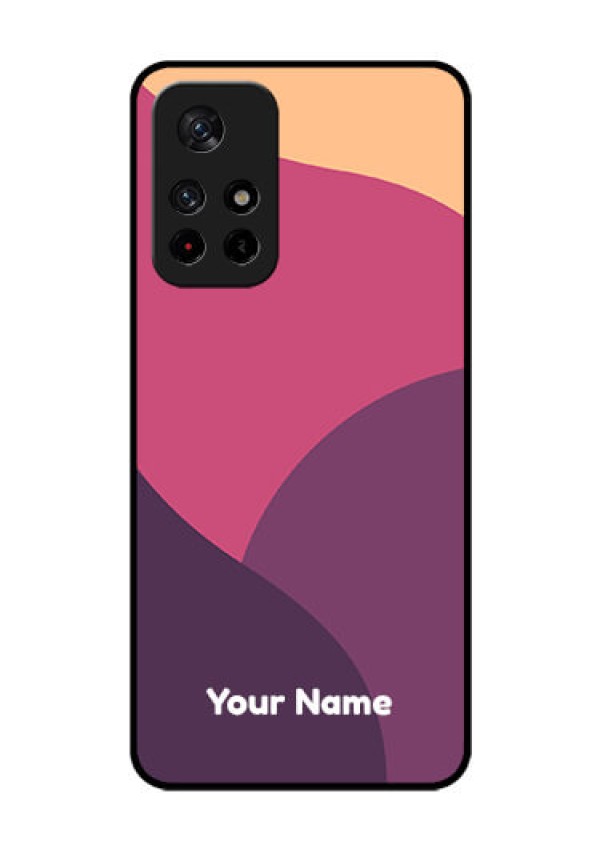 Poco M4 Pro 5G Custom Glass Phone Case - Mixed Multi-colour abstract art Design
