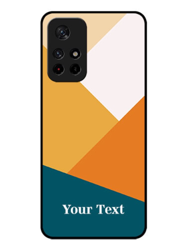 Custom Poco M4 Pro 5G Personalized Glass Phone Case - Stacked Multi-colour Design