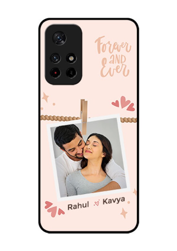 Poco M4 Pro 5G Custom Glass Phone Case - Forever and ever love Design